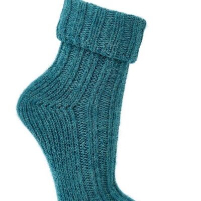 2 pares de calcetines coloridos de alpaca "Color" - Azul acero