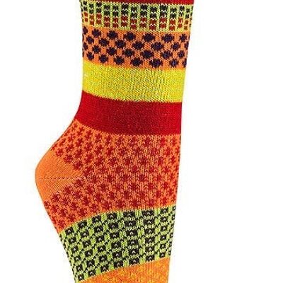 Hygge Wollsocken Mehrfarbig - 2er Bündel - Orange Red