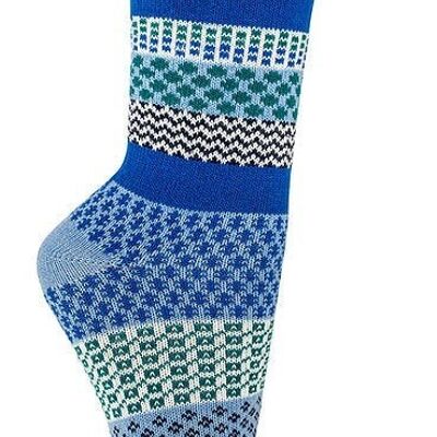 Chaussettes Hygge Laine Multicolore - Lot de 2 - Bleu