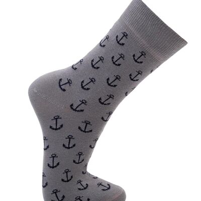 Anchor Sock - Gray
