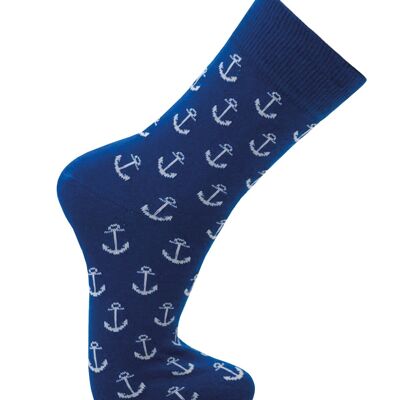 Anchor Sock - Blue