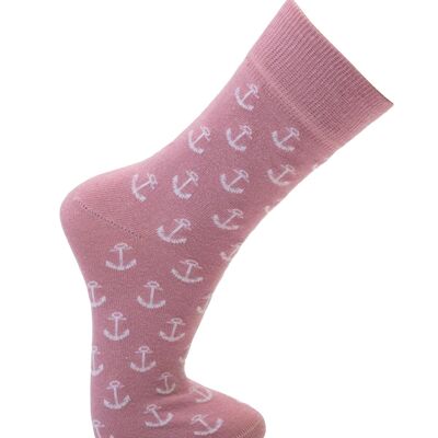 Anchor Sock - Misty Rose