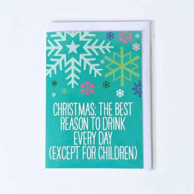 Drink Every Day Christmas Card