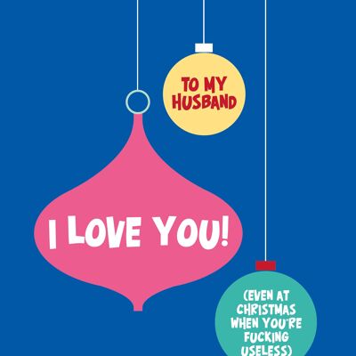 To My Husband Christmas Card