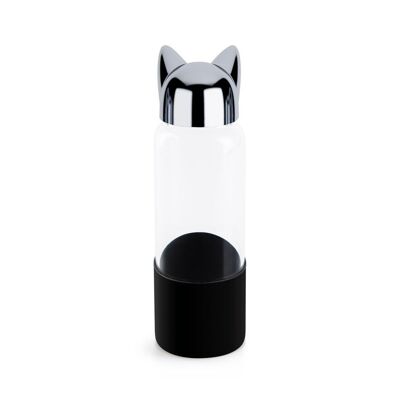 Bottle, Cat, 350 ml, black, borosilicate