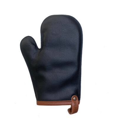 Xapron leather (BBQ) oven glove Kansas - color Black