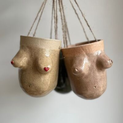 Ceramic Boob Hanging pot