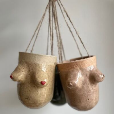 Ceramic Boob Hanging pot