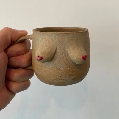 Keramik-Boob-Becher, 350 ml, handgefertigt, Auswahl an Farben, Kaffeebecher, Teebecher