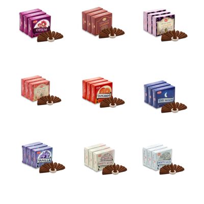 Lot de 12 cônes d'encens à parfum multiple Hem (120 cônes)