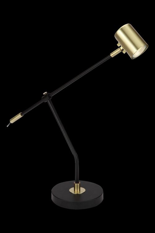 BALDER table lamp, black/matt brass