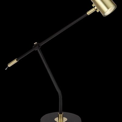 BALDER table lamp, black/matt brass