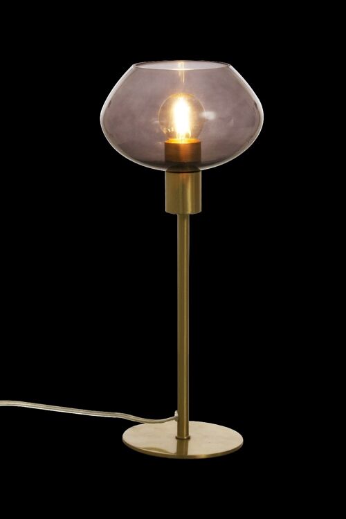 BELL table lamp high, matt brass/smoke