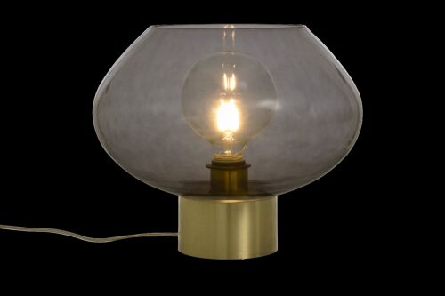 BELL table lamp big, matt brass/smoke