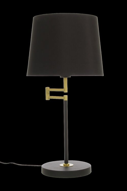 BIRKA table lamp, black/brass