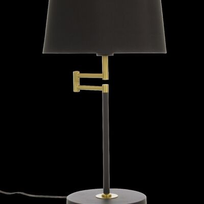Lámpara de mesa BIRKA, negro / latón