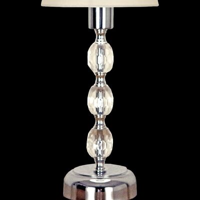 JOHANNA table lamp, chrome / white