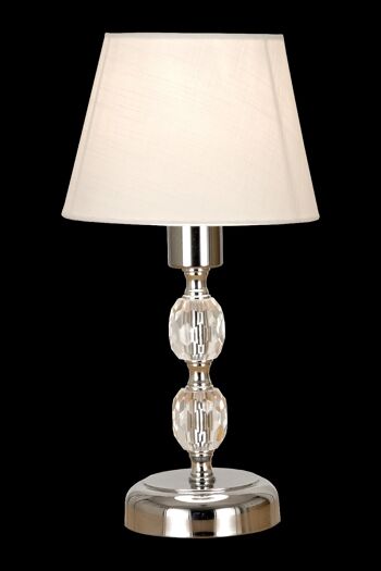 Lampe de table JOHANNA mini, chrome / blanc 1