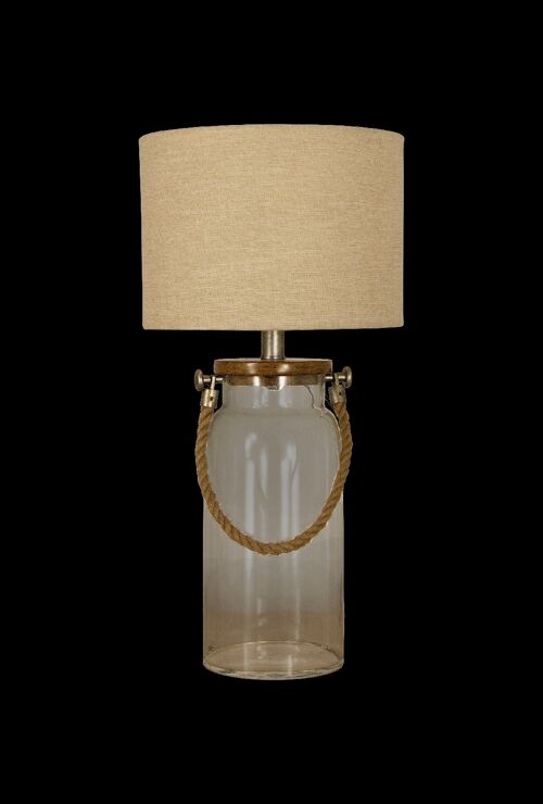 KOJ table lamp, clear/natural