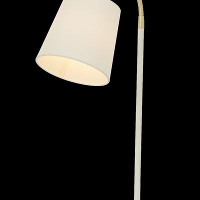 LJUSDAL table lamp, white/matt brass