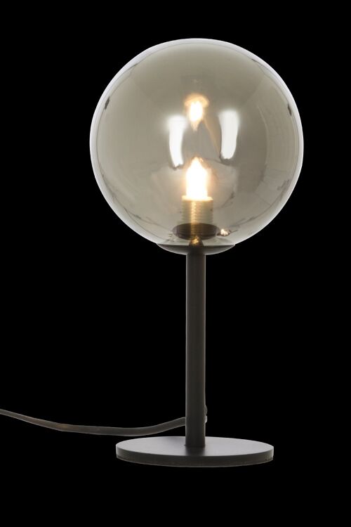 MOLEKYL table lamp 1 light, black/smoke