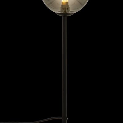 MOLEKYL table lamp tall, black/smoke