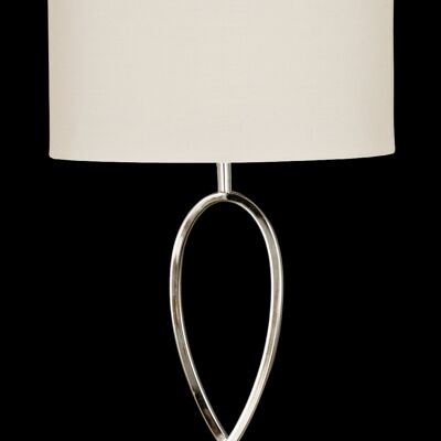 Lampe de table POSH, chrome / blanc