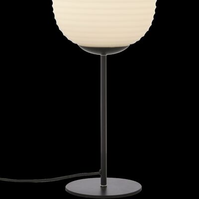 RILLE table lamp, black/opal