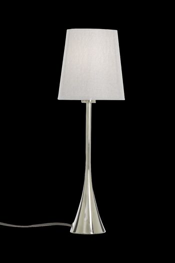 Lampe de table SPIRA petite, chrome / gris