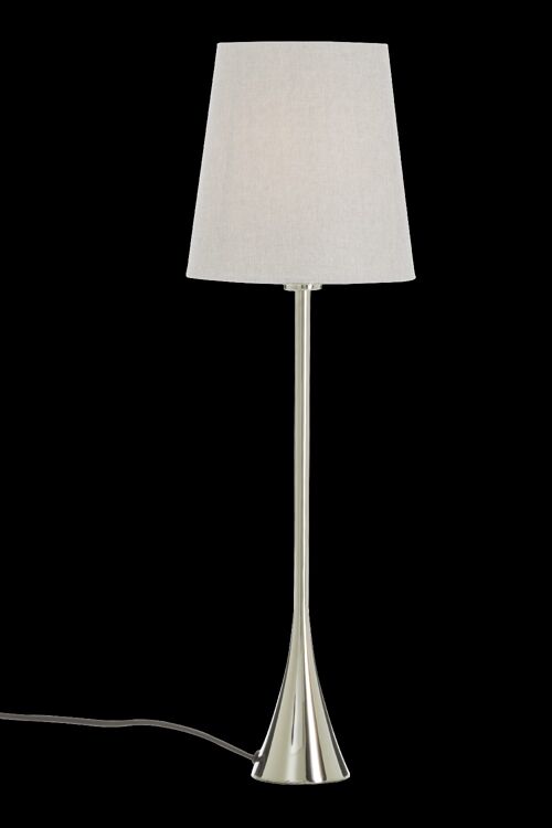 SPIRA table lamp incl. Shade, chrome/grey
