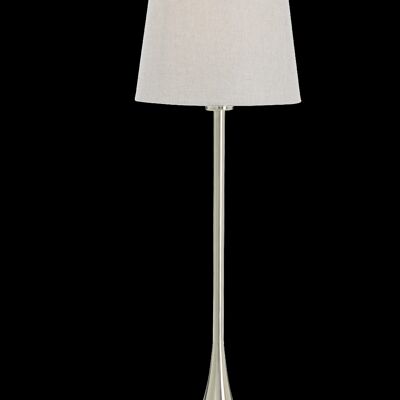 Lampe de table SPIRA avec abat-jour, chrome / gris