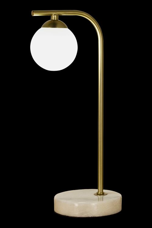 ORFEUS table lamp, brass/marble