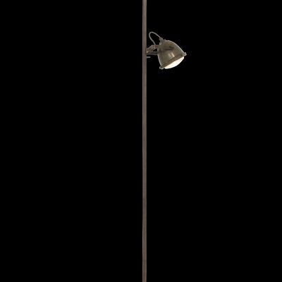 ALASKA floor lamp 2 lights, iron gray / wood