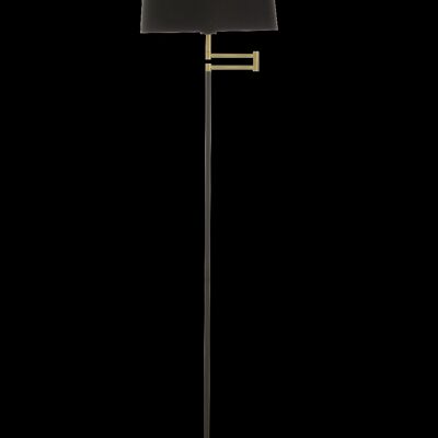 BIRKA floor lamp, black/brass