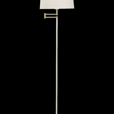 Lampadaire BIRKA, blanc / laiton