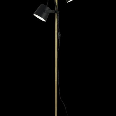 ESPRESSO floor lamp, black/wood