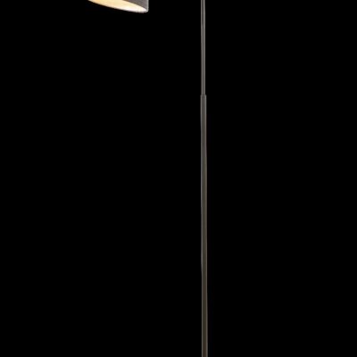 GEILO floor lamp, black / gray / wood