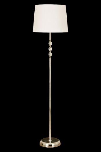 Lampadaire JOHANNA, chrome / blanc 1