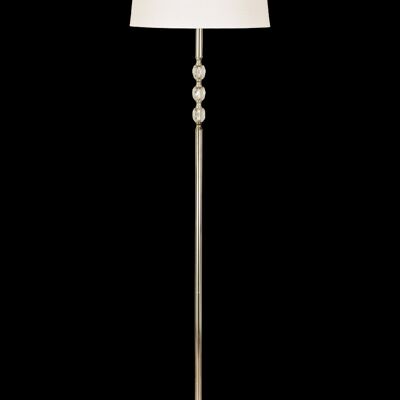 Lampadaire JOHANNA, chrome / blanc