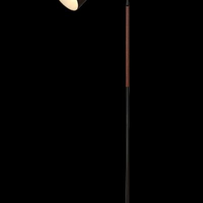 LJUSDAL Lámpara de pie 1 luz, negro / nogal