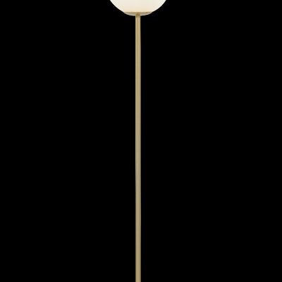 MOLECULE floor lamp, matt brass / white