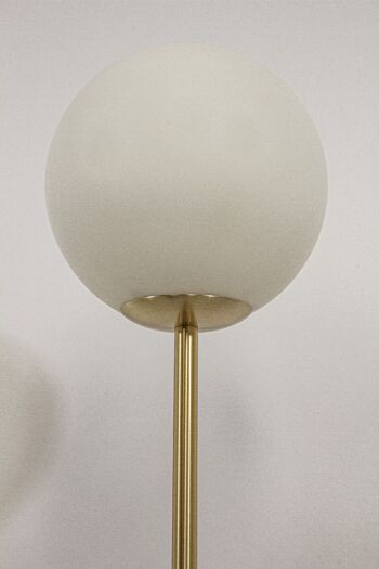 Lampadaire MOLECULE, laiton mat / blanc 4