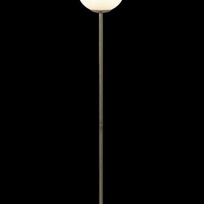 MOLEKYL floor lamp, pewter/white