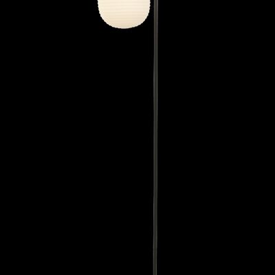 RILLE floor lamp, black / opal