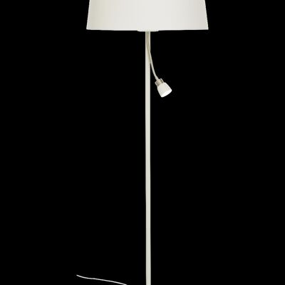 EKETORP floor lamp, white / steel