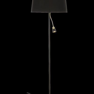 EKETORP floor lamp, black/brass