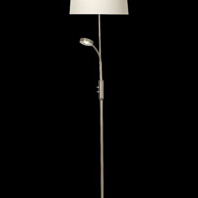 KVIST floor lamp, steel/white
