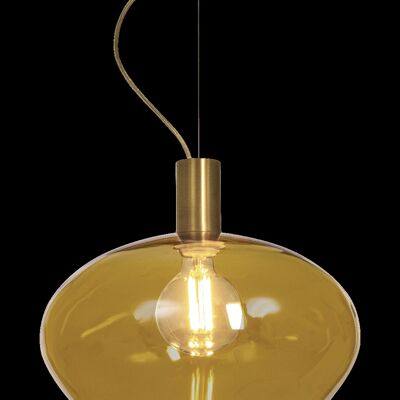 BELL suspension 35cm, laiton mat / ambre