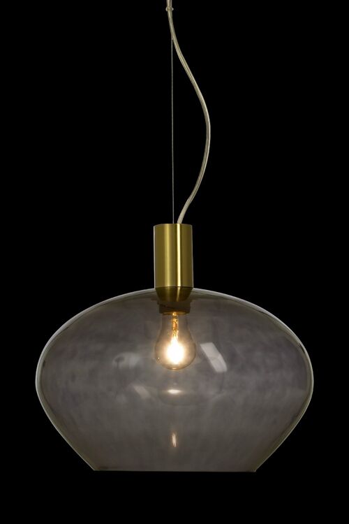 BELL pendant lamp 35cm, matt brass / smoke