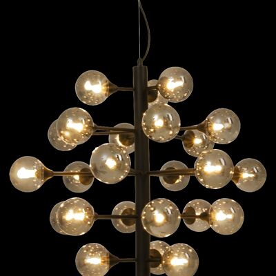 COSMOS pendant lamp 24-arm, black/smoke